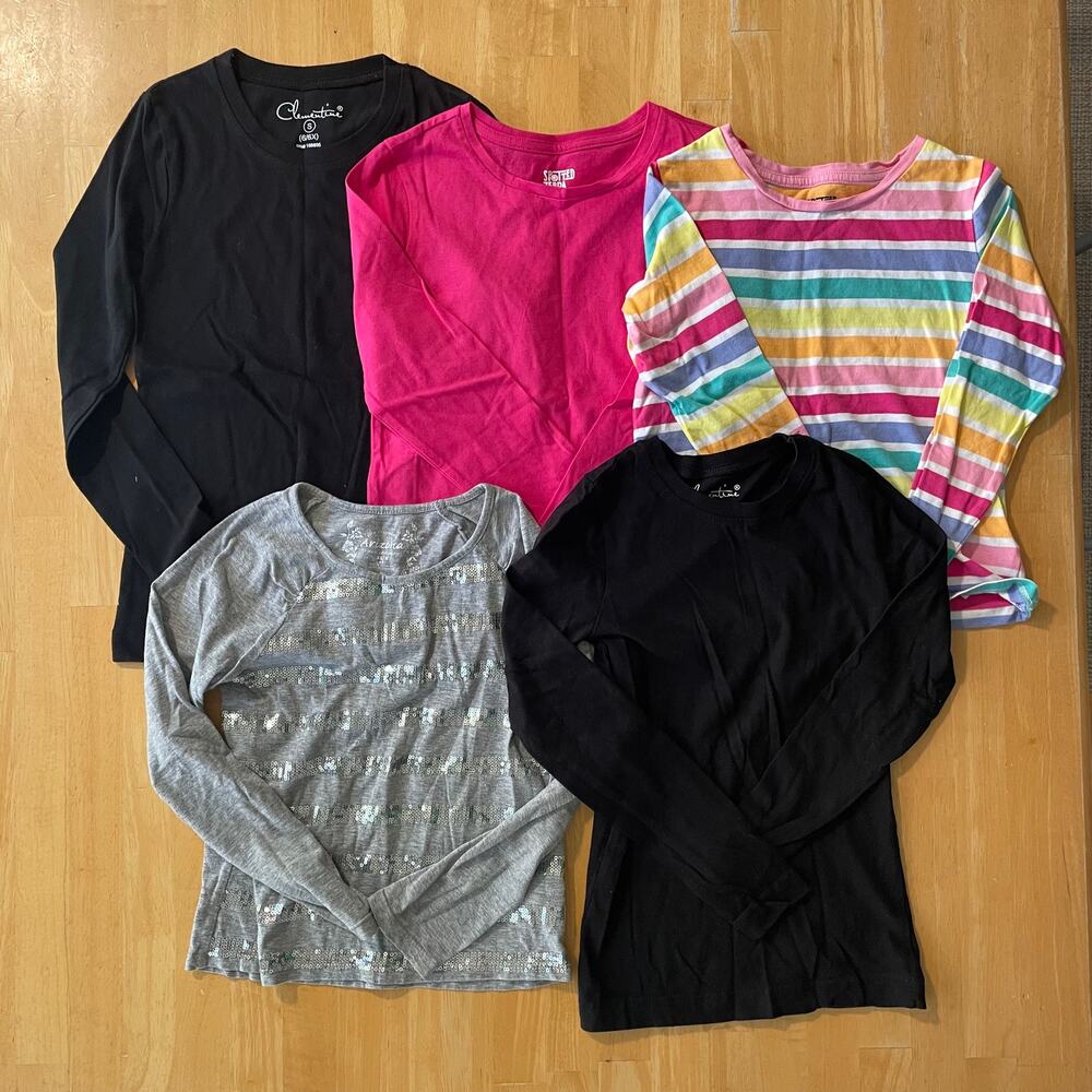 Girls Shirts Bundle of 5 Spotted Zebra Arizona Jean Company Small 6/6X/7 G/EUC